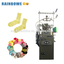 Industrial fully computerized single cylinder sock production line for making cotton socks